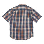 CARHARTT Mens Blue & Orange Check Shirt M Cotton Blend Casual Workwear