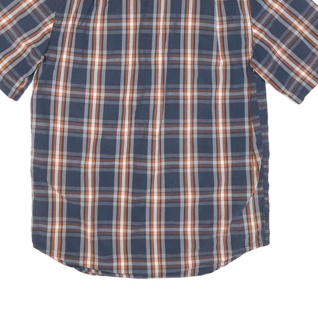 CARHARTT Mens Blue & Orange Check Shirt M Cotton Blend Casual Workwear
