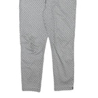 M.SARA Womens Cotton Blend White & Black Slim Tapered Trousers W32 L24 Stylish