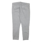 M.SARA Womens Cotton Blend White & Black Slim Tapered Trousers W32 L24 Stylish