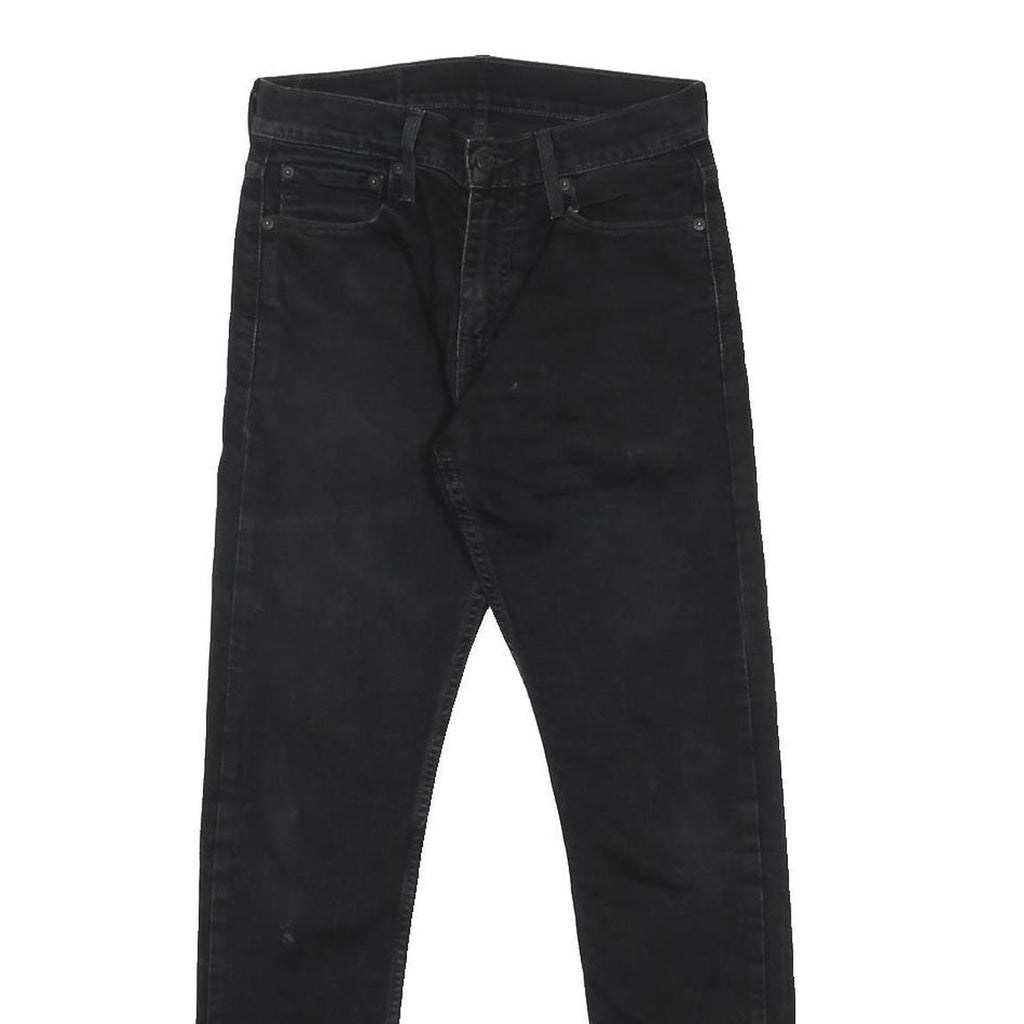 LEVI'S 512 Tapered Mens Jeans Black Slim Tapered Denim Raw W29 L32 Slim Fit Zip
