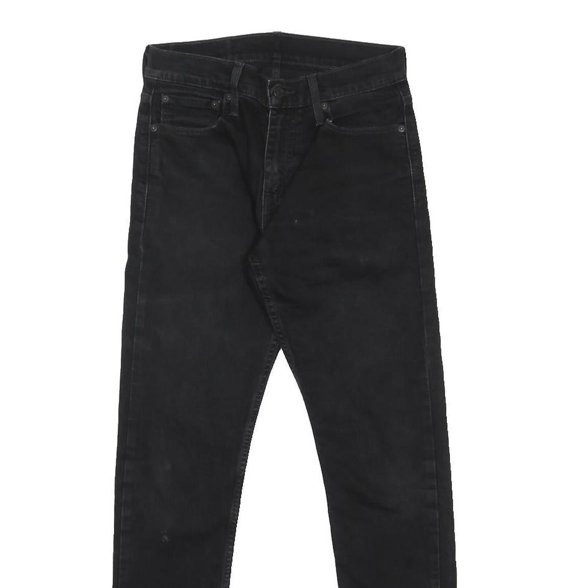 LEVI'S 512 Tapered Mens Jeans Black Slim Tapered Denim Raw W29 L32 Slim Fit Zip