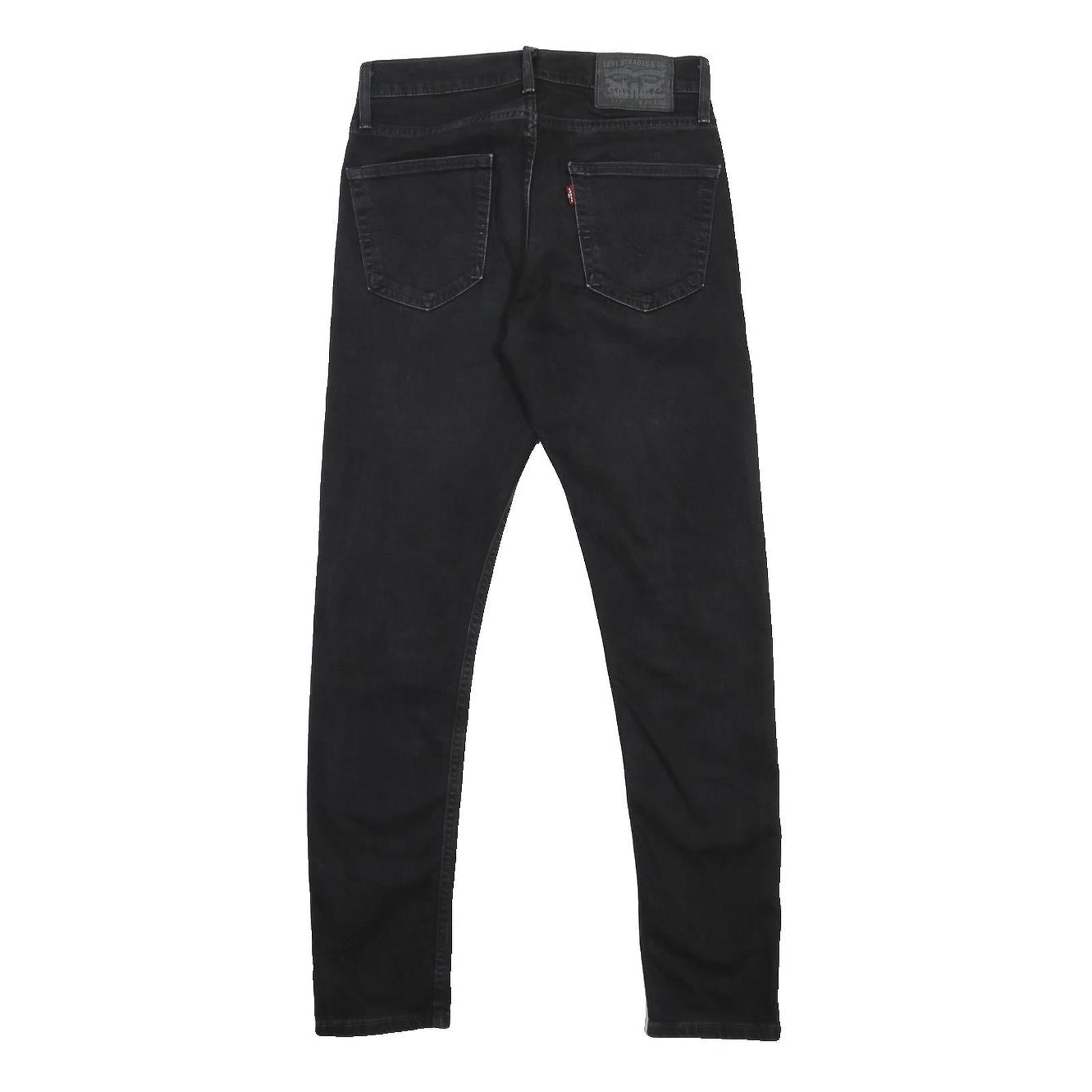 LEVI'S 512 Tapered Mens Jeans Black Slim Tapered Denim Raw W29 L32 Slim Fit Zip