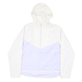 NIKE Womens White & Pale Lilac Lightweight Zip Up Jacket L Polyester Blend Plain