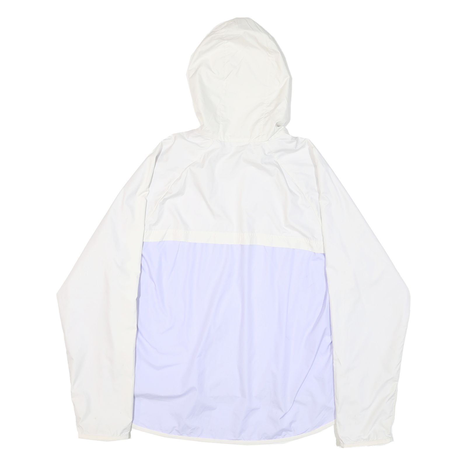 NIKE Womens White & Pale Lilac Lightweight Zip Up Jacket L Polyester Blend Plain