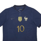 NIKE France 2022-23 Mens Blue Football Shirt L Short Sleeve Crew Neck