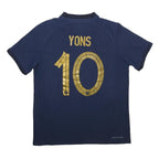 NIKE France 2022-23 Mens Blue Football Shirt L Short Sleeve Crew Neck