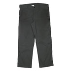 WORK FASHION Mens Cotton Blend Black Regular Straight Trousers W36 L29 Workwear