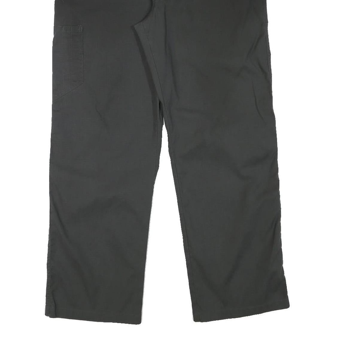 WORK FASHION Mens Cotton Blend Black Regular Straight Trousers W36 L29 Workwear