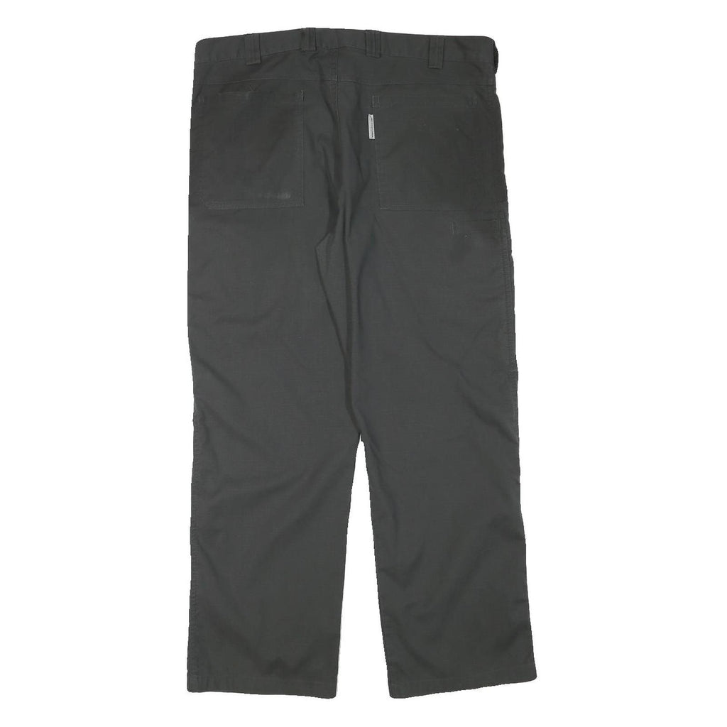 WORK FASHION Mens Cotton Blend Black Regular Straight Trousers W36 L29 Workwear