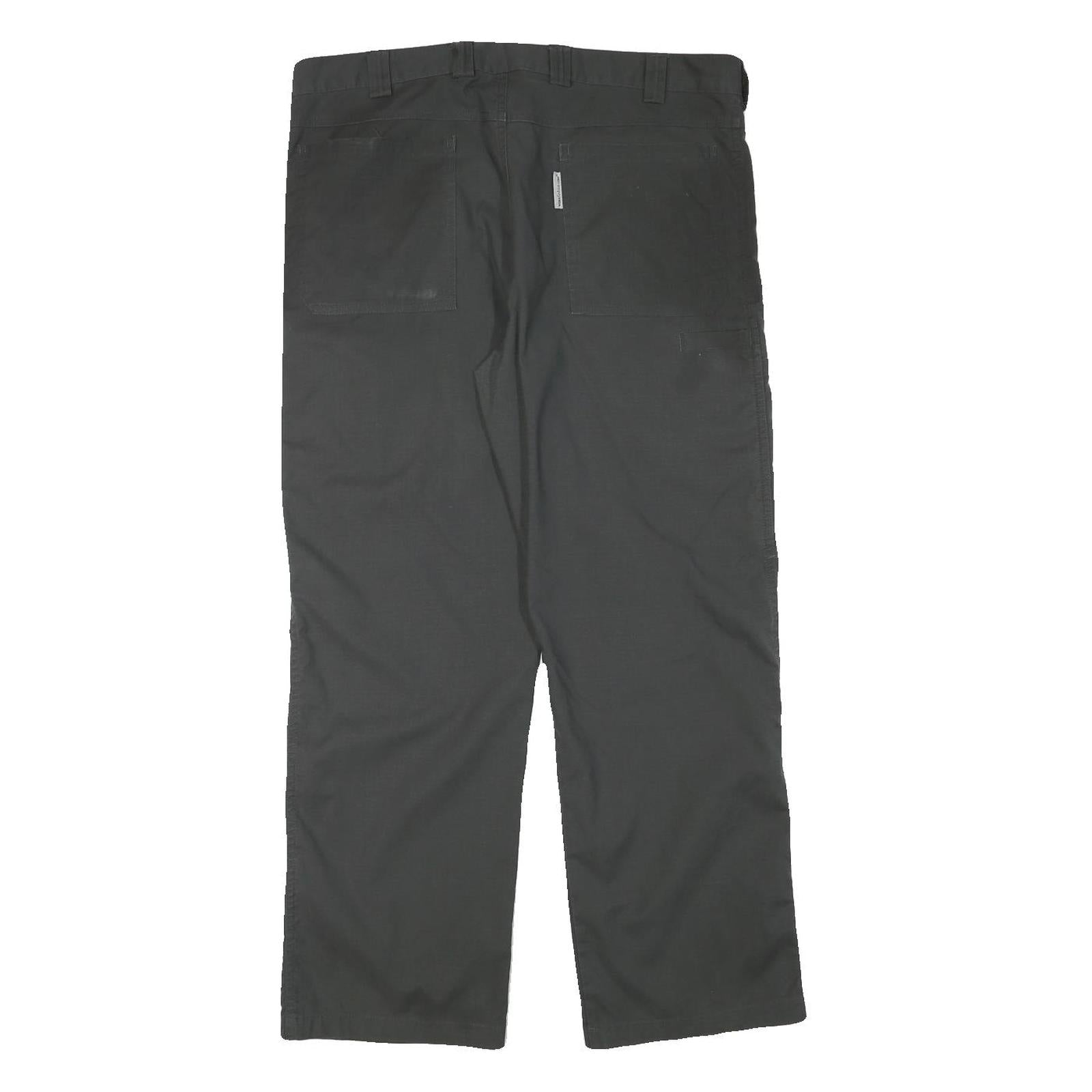 WORK FASHION Mens Cotton Blend Black Regular Straight Trousers W36 L29 Workwear