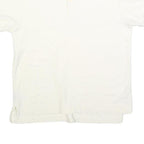 NAUTICA Mens White Short Sleeve Plain M Cotton Blend Polo Shirt Casual Classic