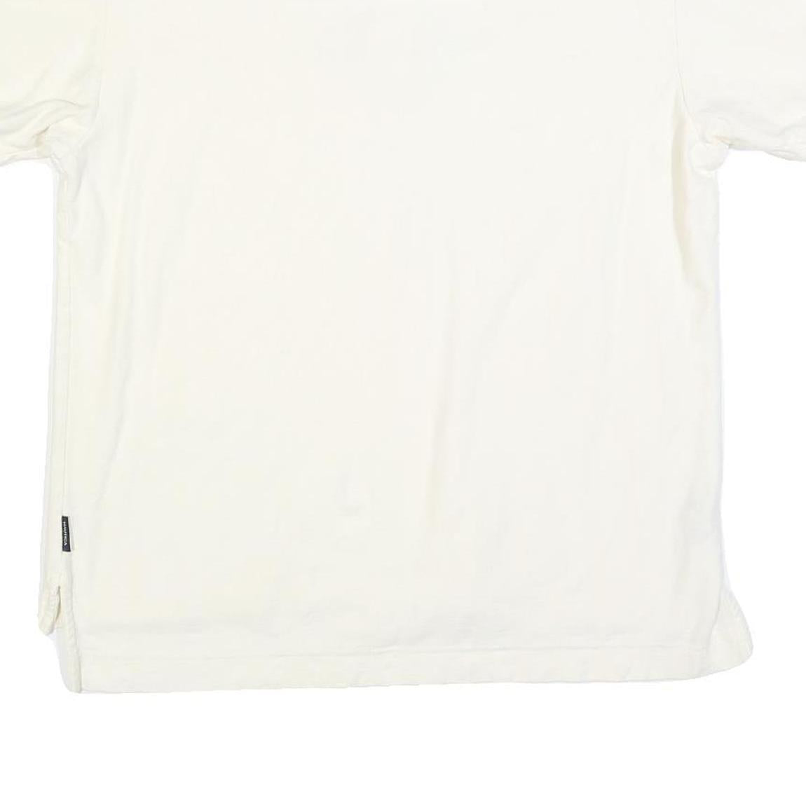 NAUTICA Mens White Short Sleeve Plain M Cotton Blend Polo Shirt Casual Classic