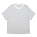 ADIDAS Womens Grey & White Graphic T-Shirt XS Short Sleeve Crew Neck Casual