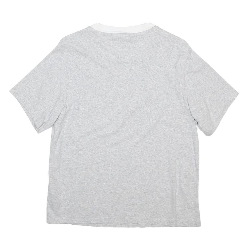 ADIDAS Womens Grey & White Graphic T-Shirt XS Short Sleeve Crew Neck Casual