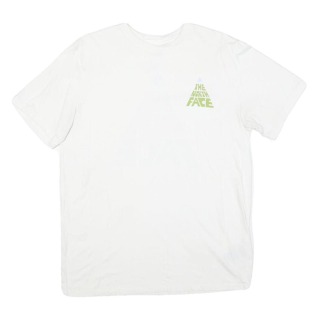 THE NORTH FACE Mens White Graphic T-Shirt M Short Sleeve Crew Neck Logo Print