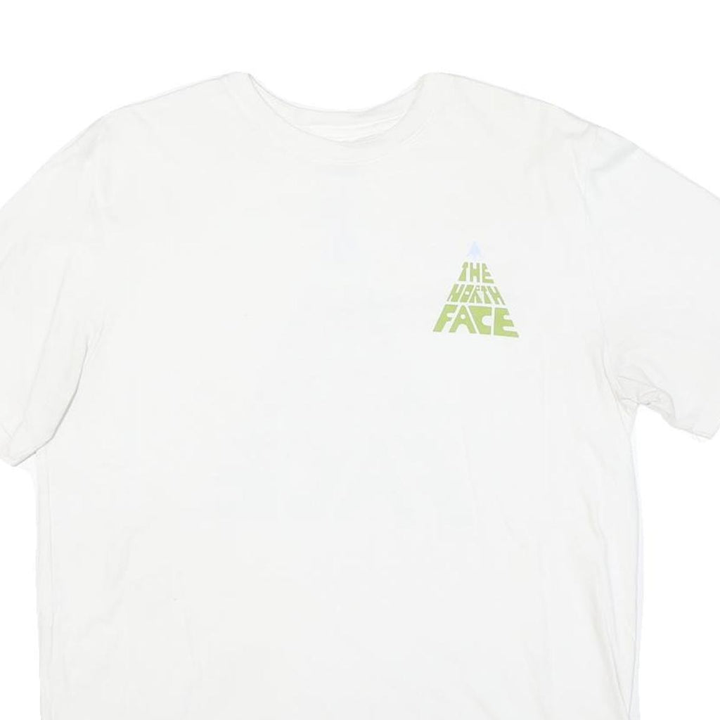 THE NORTH FACE Mens White Graphic T-Shirt M Short Sleeve Crew Neck Logo Print