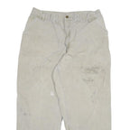 CARHARTT Mens Relaxed Beige Denim W32 L27 Workwear Zip Closure Jeans