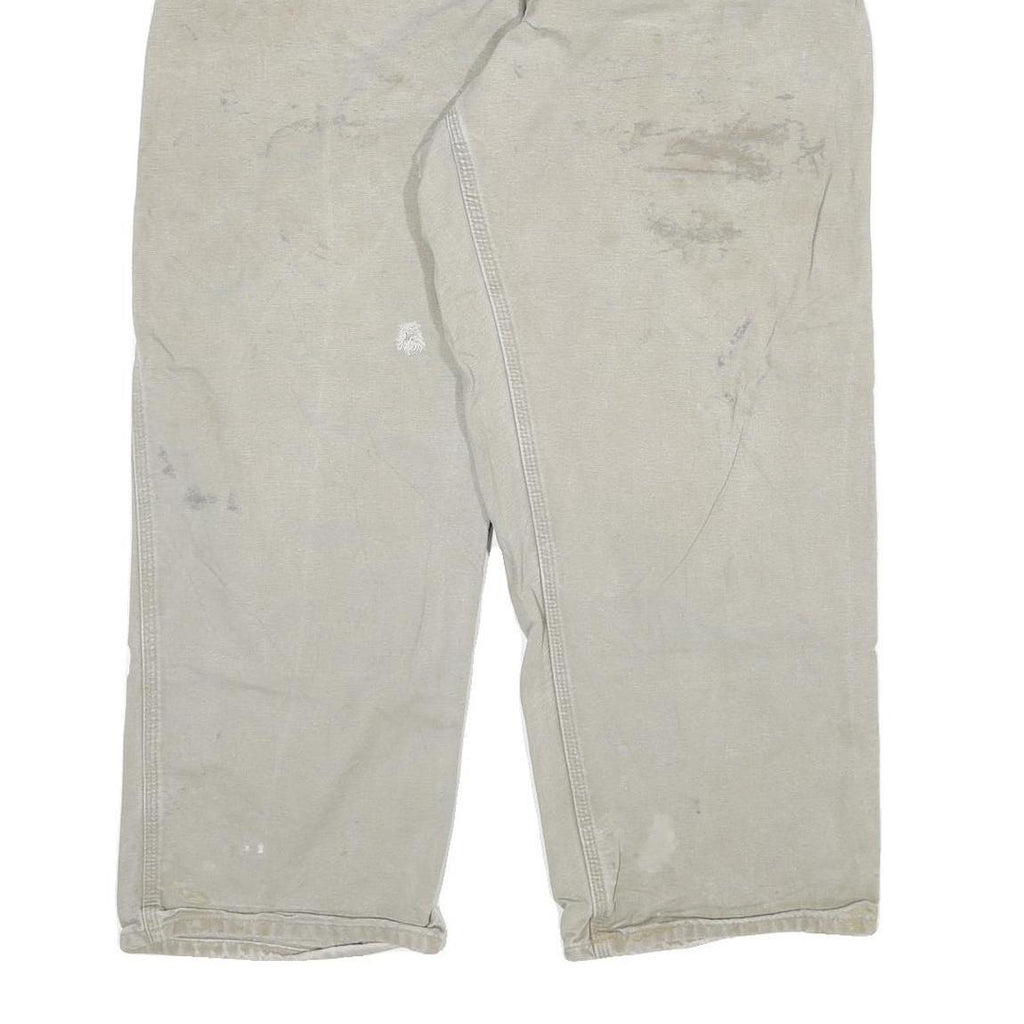 CARHARTT Mens Relaxed Beige Denim W32 L27 Workwear Zip Closure Jeans