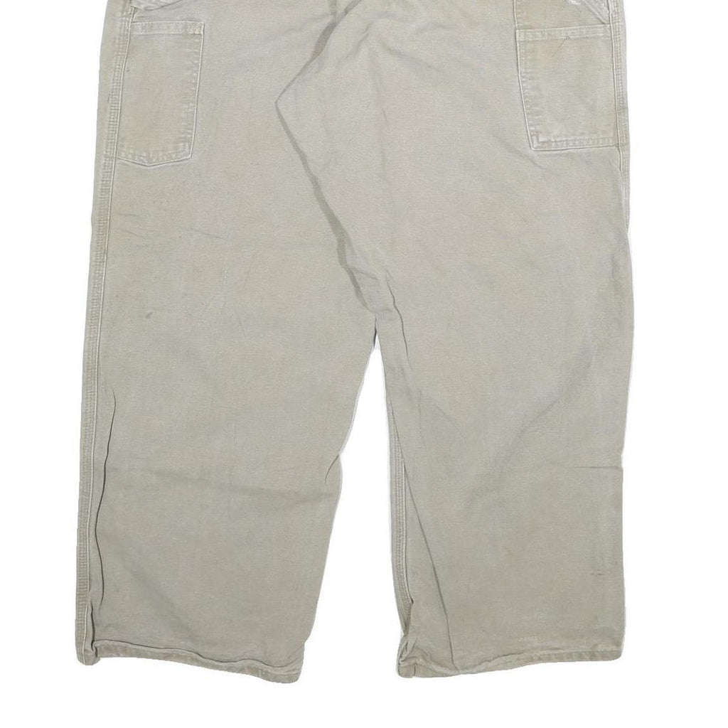 CARHARTT Mens Relaxed Beige Denim W32 L27 Workwear Zip Closure Jeans