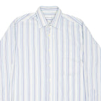 VAN HEUSEN Mens Shirt Blue Striped Long Sleeve M