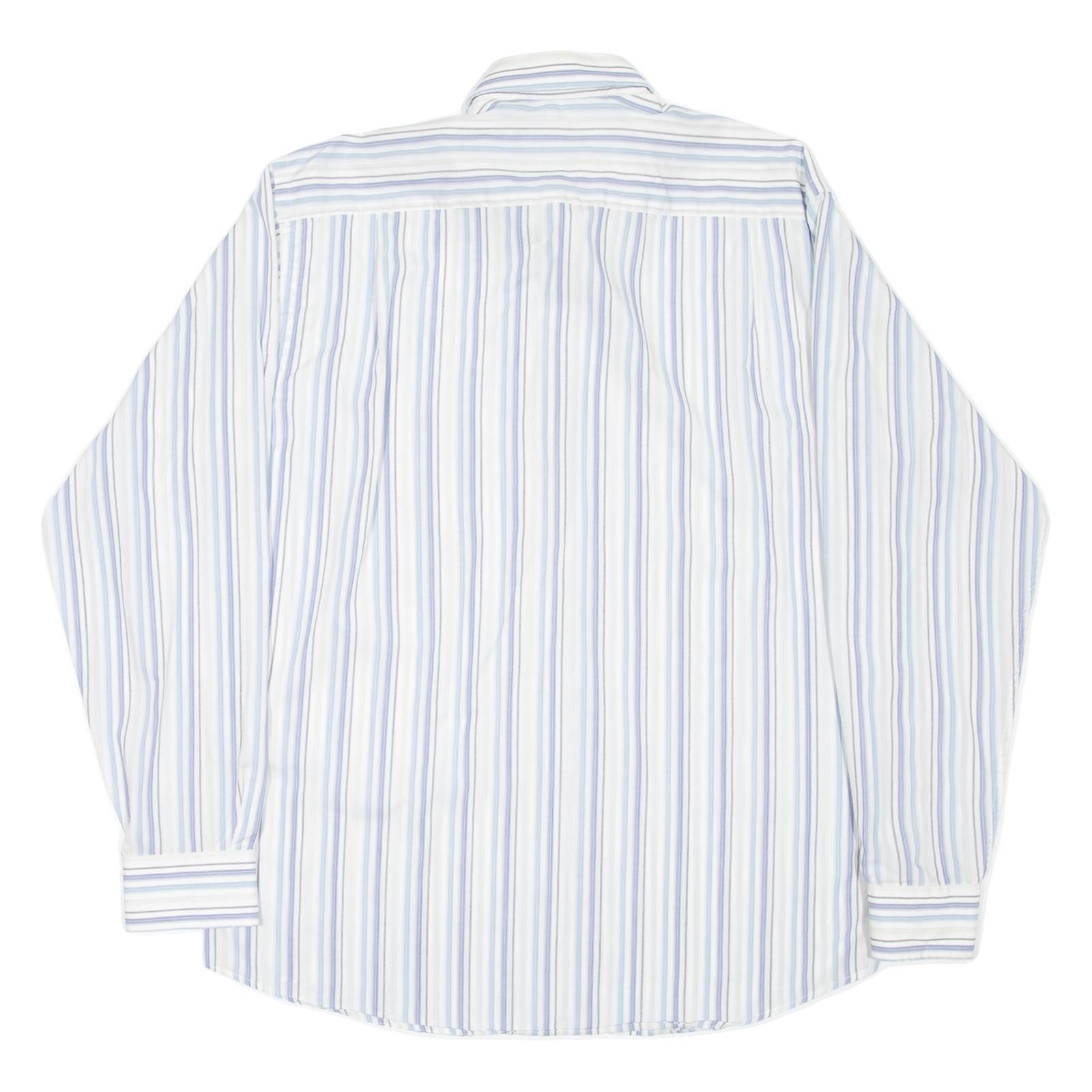 VAN HEUSEN Mens Shirt Blue Striped Long Sleeve M