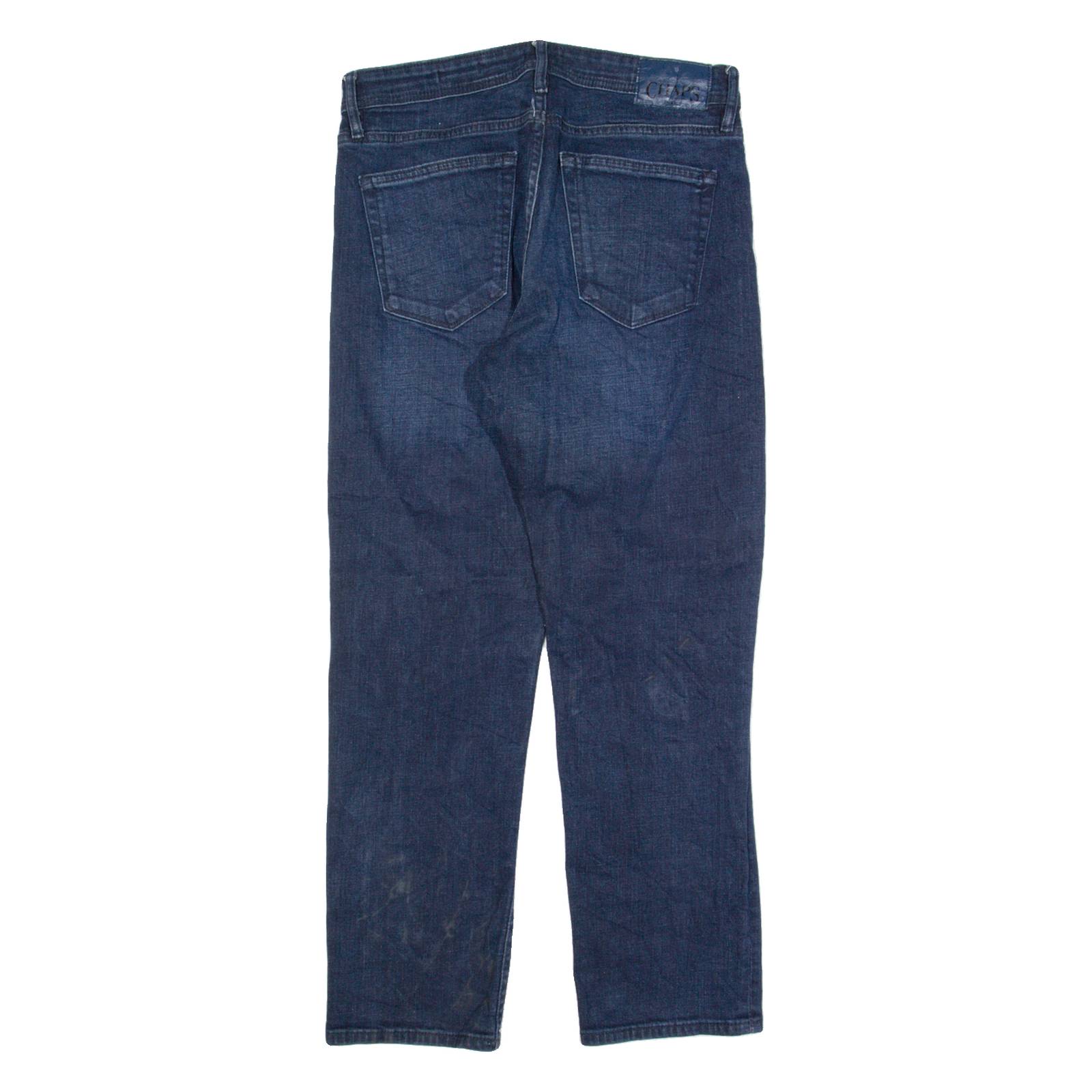 CHAPS Mens Jeans Blue Slim Straight Stone Wash W32 L30