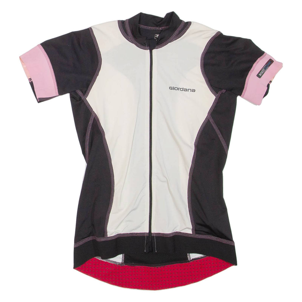 GIORDANA Cycling Womens T-Shirt Black High Neck XS