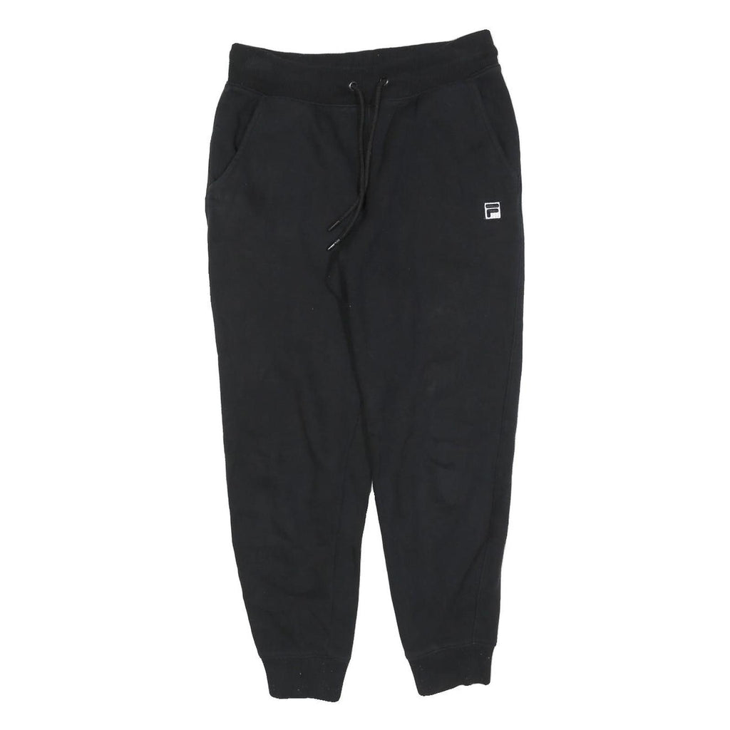 FILA Womens Joggers Black Slim Tapered S W28 L26 Cotton Blend Logo Casual