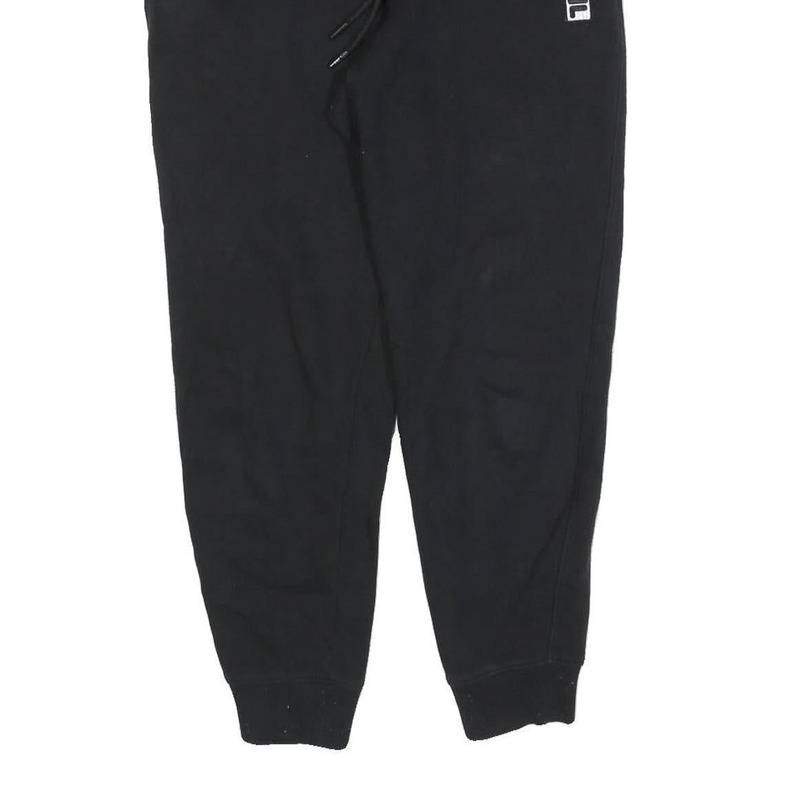 FILA Womens Joggers Black Slim Tapered S W28 L26 Cotton Blend Logo Casual
