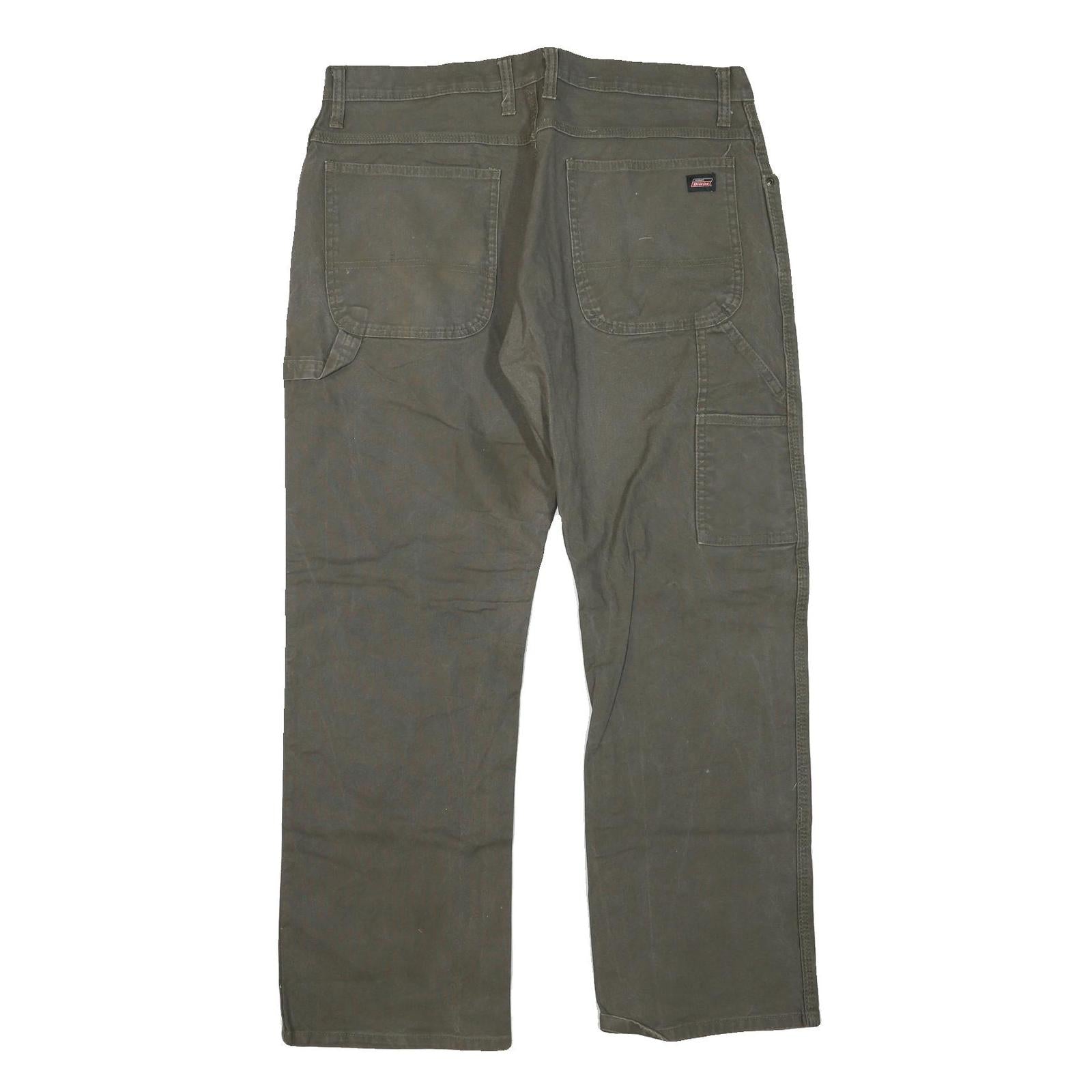 DICKIES Mens Cotton Blend Regular Fit Straight Leg Trousers W36 L30 Workwear