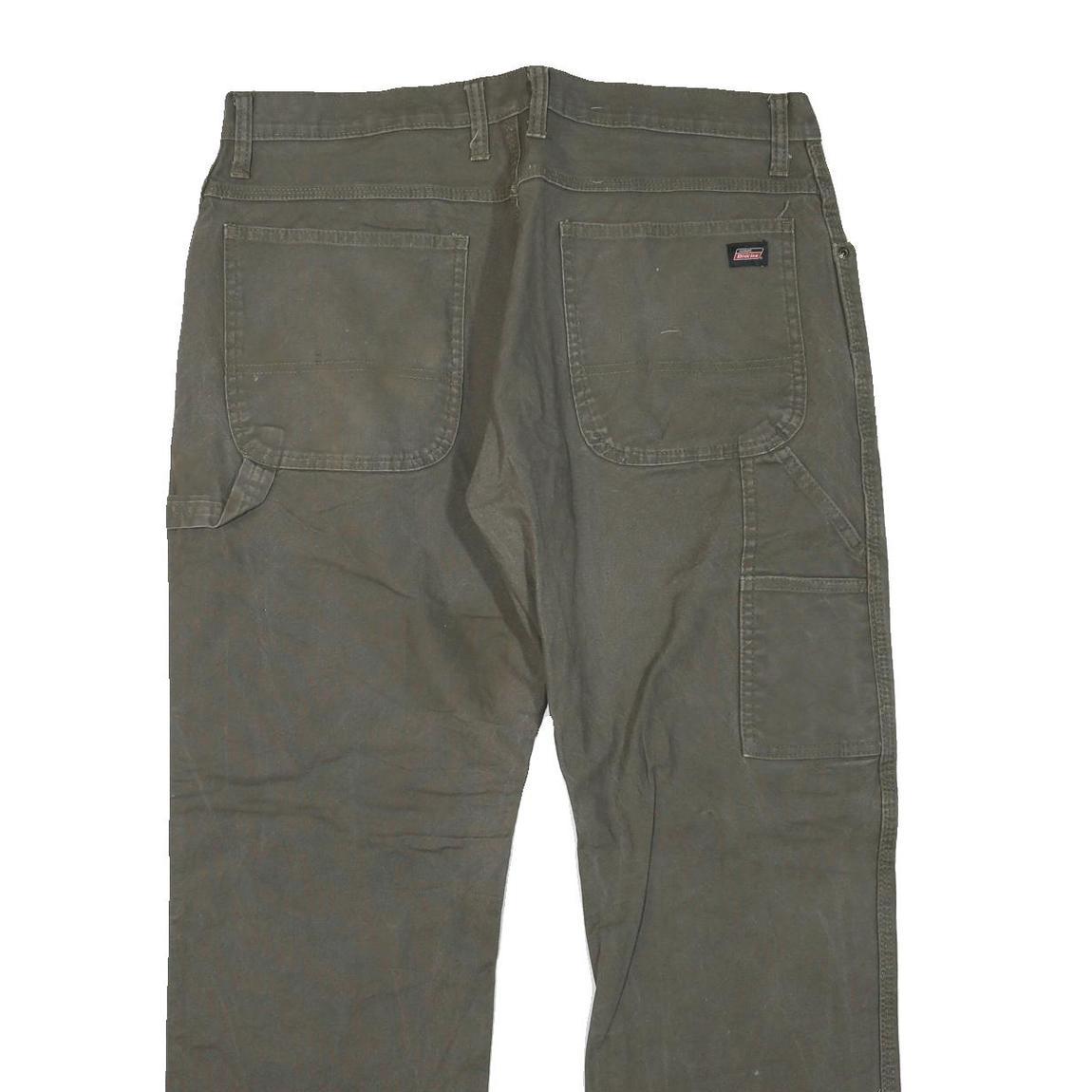 DICKIES Mens Cotton Blend Regular Fit Straight Leg Trousers W36 L30 Workwear