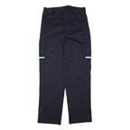 Mens Navy Relaxed Fit Polyester Blend Workwear Zip Trousers W34 L33
