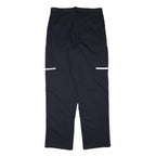 Mens Navy Relaxed Fit Polyester Blend Workwear Zip Trousers W34 L33