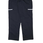 Mens Navy Relaxed Fit Polyester Blend Workwear Zip Trousers W34 L33