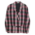 PALM Womens Pink & Grey Checked Casual Jacket XL Cotton Blend Button Fastening
