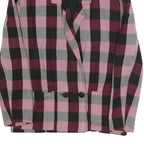 PALM Womens Pink & Grey Checked Casual Jacket XL Cotton Blend Button Fastening