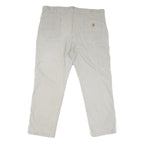 CARHARTT Mens Cotton Blend Cream Regular Fit Straight Leg Trousers W40 L27