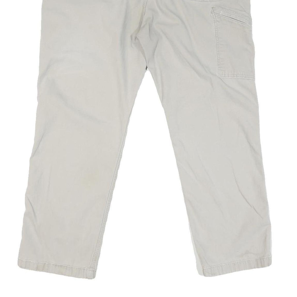 CARHARTT Mens Cotton Blend Cream Regular Fit Straight Leg Trousers W40 L27