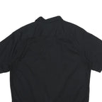 WRANGLER Mens Black Casual Cotton Blend Short Sleeve Shirt L Button Pocket