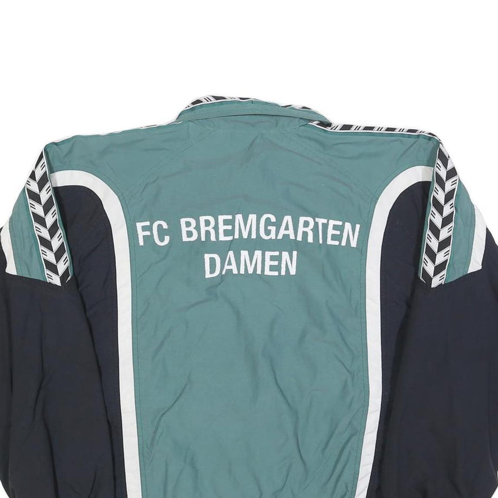 ERIMA Mens Green & Navy Zip Front Polyester Jacket L Sportswear Athletic Casual