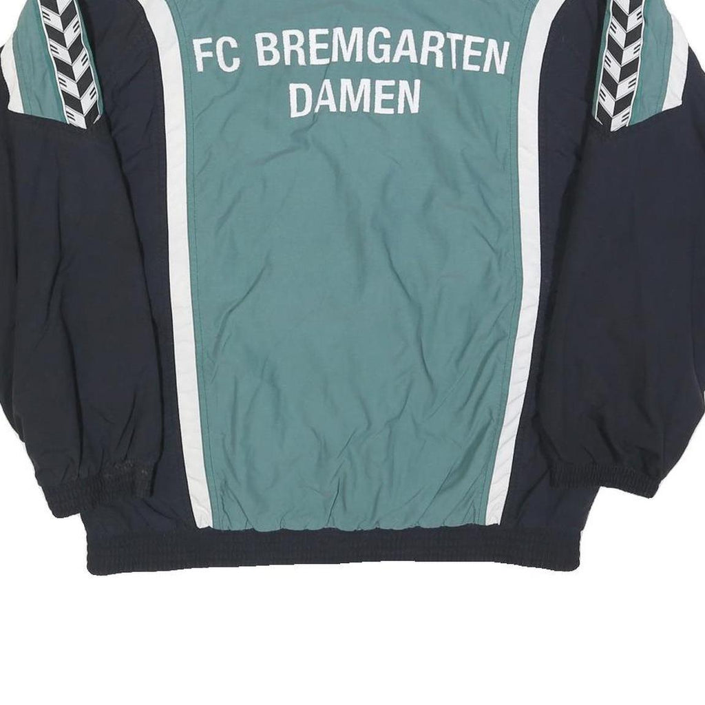 ERIMA Mens Green & Navy Zip Front Polyester Jacket L Sportswear Athletic Casual