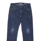 WRANGLER Mens Regular Fit Blue Denim Jeans W33 L30 Button Closure Classic Style