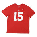 NIKE Mens Red Ohio State 15 Graphic T-Shirt L Short Sleeve Crew Neck