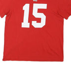 NIKE Mens Red Ohio State 15 Graphic T-Shirt L Short Sleeve Crew Neck