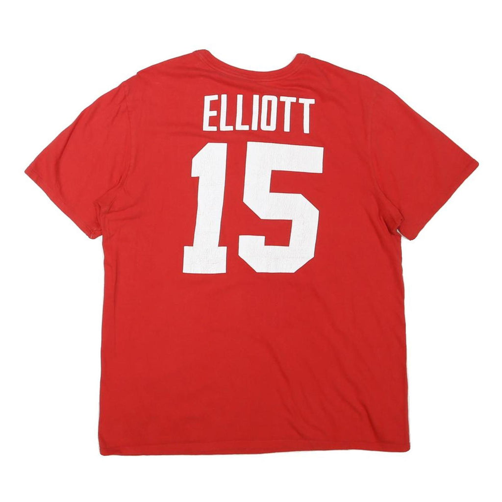 NIKE Mens Red Ohio State 15 Graphic T-Shirt L Short Sleeve Crew Neck