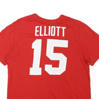 NIKE Mens Red Ohio State 15 Graphic T-Shirt L Short Sleeve Crew Neck