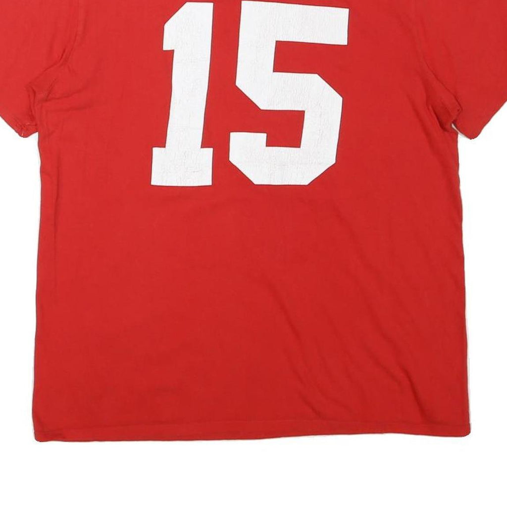 NIKE Mens Red Ohio State 15 Graphic T-Shirt L Short Sleeve Crew Neck