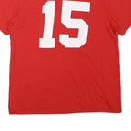 NIKE Mens Red Ohio State 15 Graphic T-Shirt L Short Sleeve Crew Neck