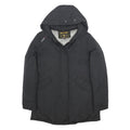 WOOLRICH Womens Black Outdoor Jacket XL Cotton Blend Woven Plain Zip Hooded